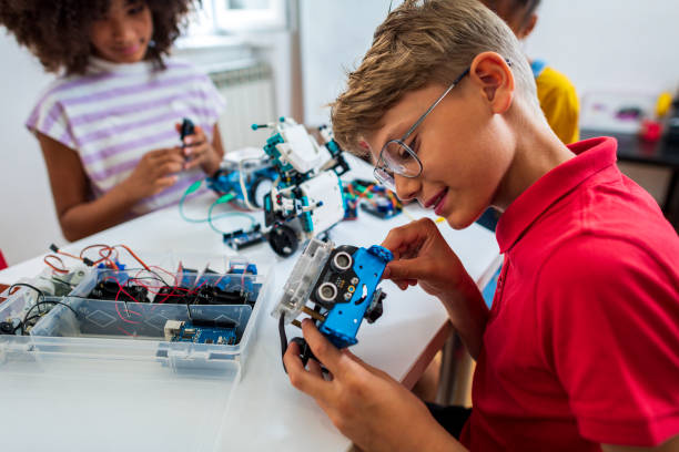 Student programming robot car